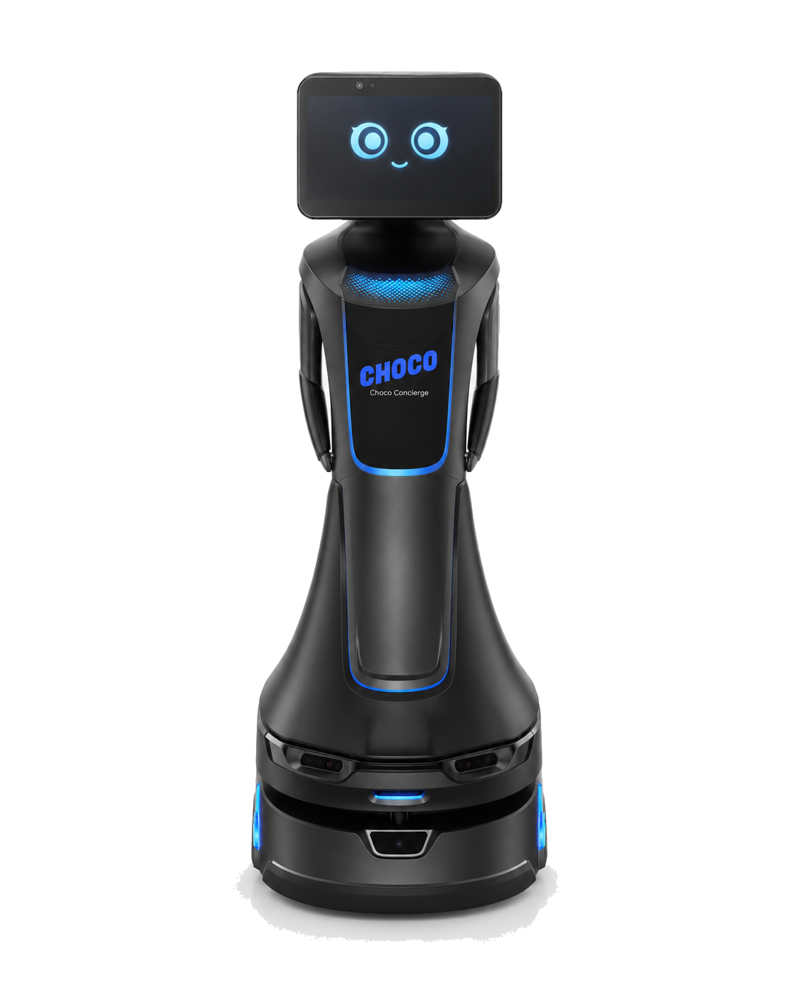 Choco branded concierge robot in black